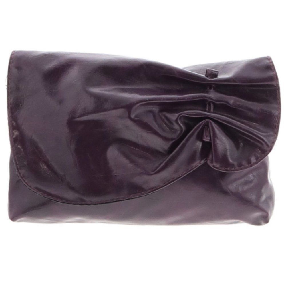 Solid Maroon Clutch with Magnetic Closure
